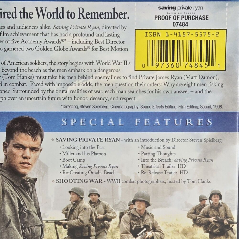 Saving Private Ryan (Sapphire Series)  [Blu-ray] DVDs - Picture 4 of 8